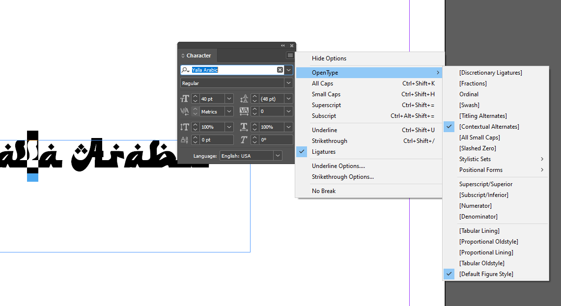 How to Access OpenType Features in Word, Photoshop, and Illustrator29